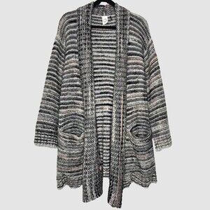 Anthropologie Akemi + Kin Womens Sweater Gray Small Gray Alpaca Wasilla Open